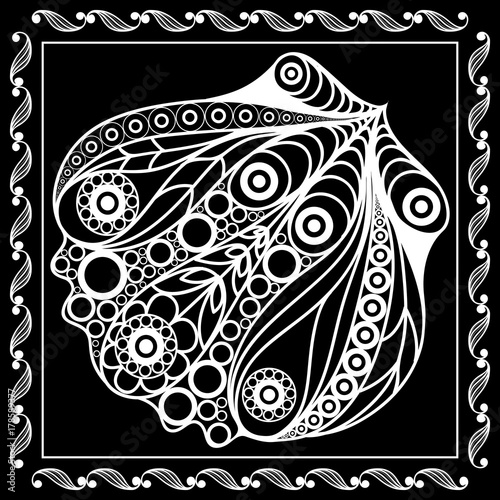 Graphic illustration with the marine delicacy 37