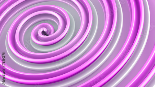 Pink twisted 3D shape abstract rendering