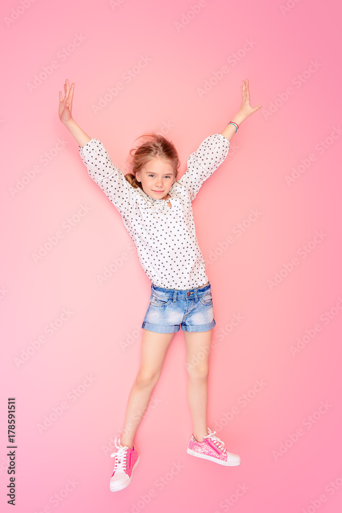 cheerful child girl cheerful child girl