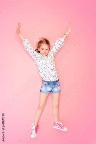 cheerful child girl