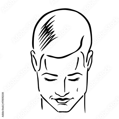 Man hairstyle head