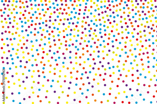 Background with irregular  chaotic dots  points  circle. Festival  pattern Colorful. Vector illustration Memphis style