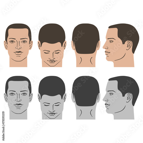 Man hairstyle head set