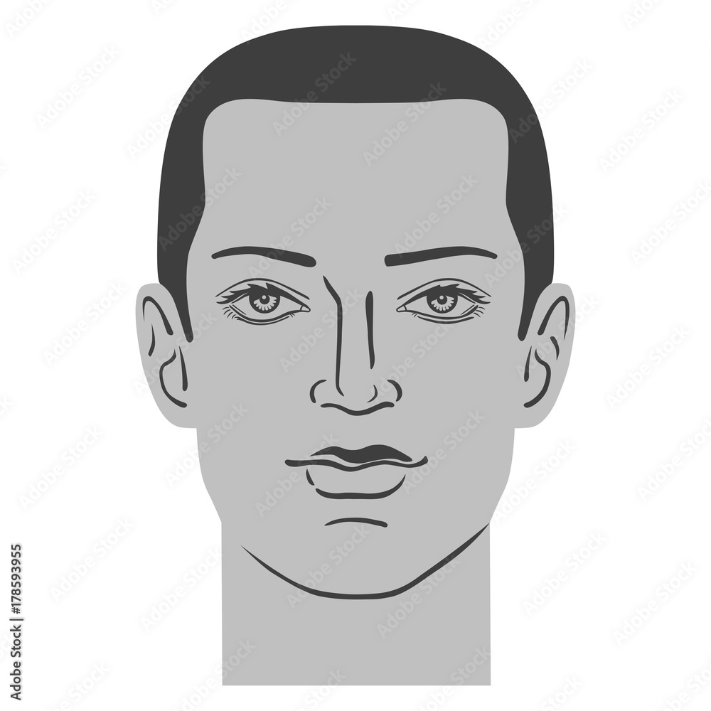 Man hairstyle head Man hairstyle head