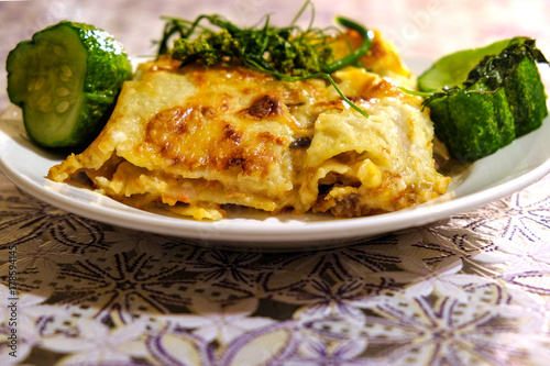 homemade lasagna on a plate