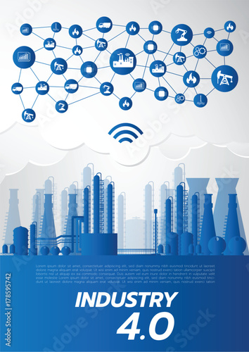 industry 4.0 concept, smart factory solution, Manufacturing technology