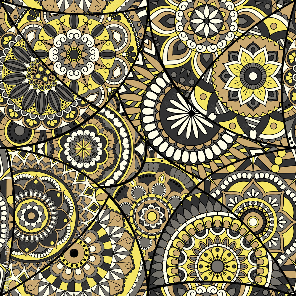 Vintage mandalas with Islamic elements and Arabic ornaments