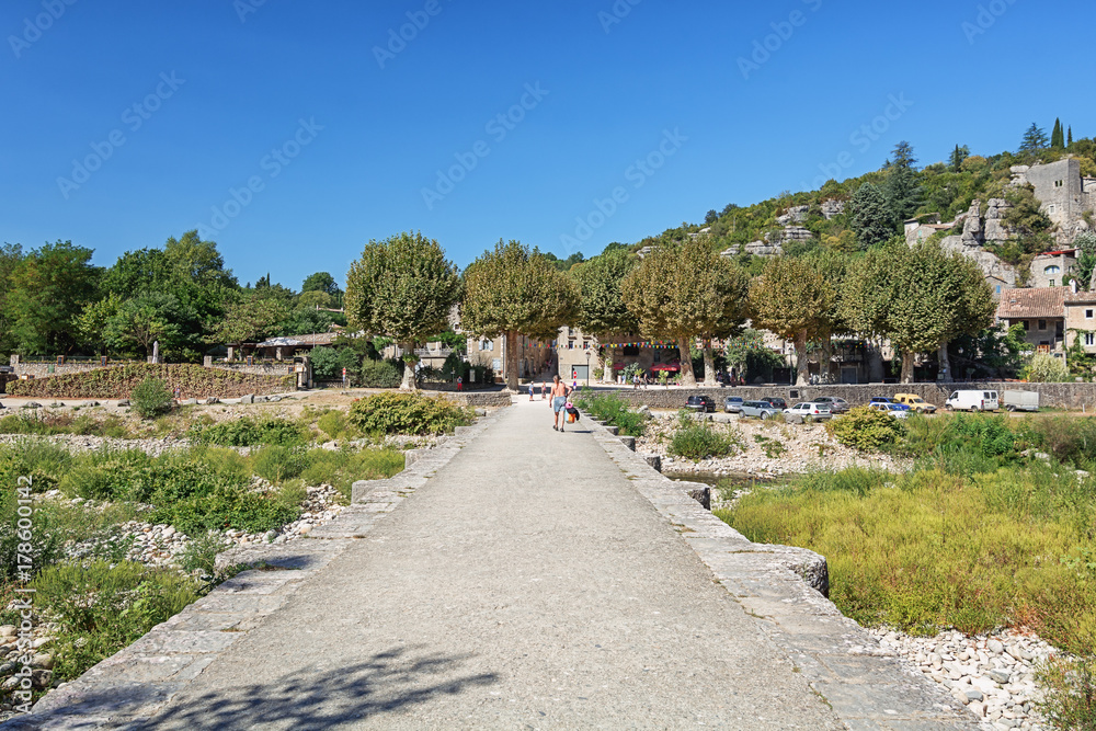 Impression of the village Labeaume  in the Ardeche region of France