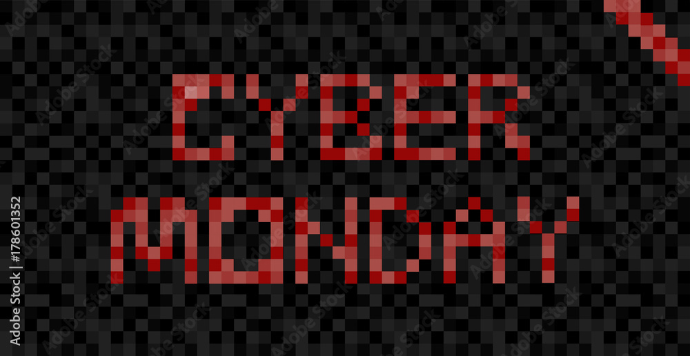 Cyber Monday banner. Day of sale in online stores. 
