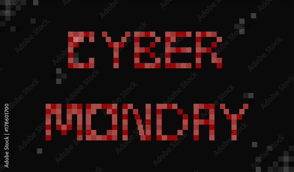 Cyber Monday banner. Day of sale in online stores. 