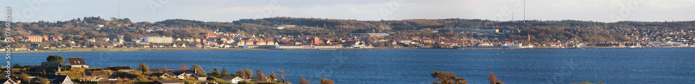 Ebeltoft Bucht Djursland Dänemark - großes Panorama