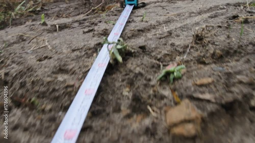 Wallpaper Mural Building rouletteon, outdoors. Construction roulette on the land. Earth measurement Torontodigital.ca