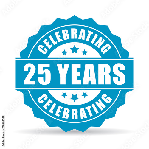 25 years celebrating vector icon
