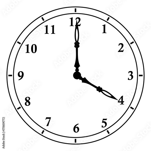 Clock dial face vector illustration