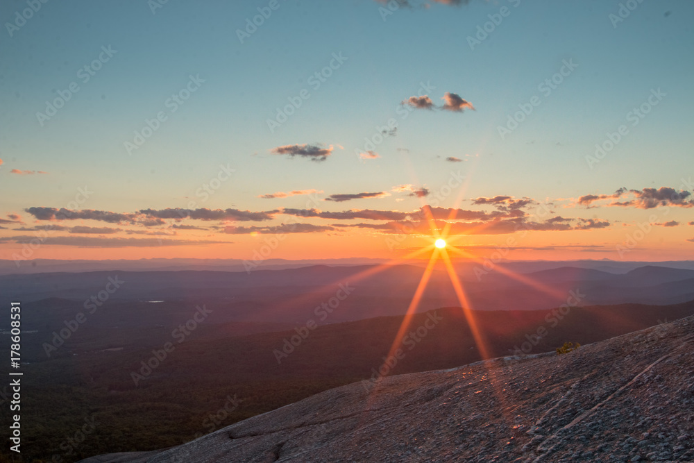 Sunset on a mountain