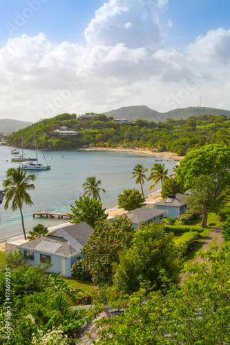 Antigua, Caribbean islands 2017. English Harbour view with Galeon beach