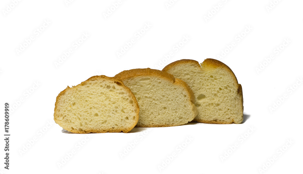 slices of wheat bread isolated on white background. food, object. slices of wheat bread isolated on white background. food, object.