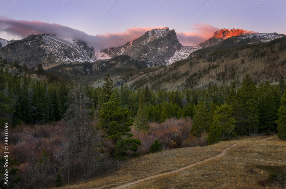 Sunrise in Rocky Mountain National Park Estes Park Colorado