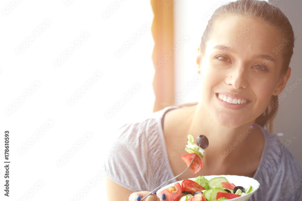 A beautiful girl eating healthy food. Beautiful girl A beautiful girl eating healthy food. Beautiful girl