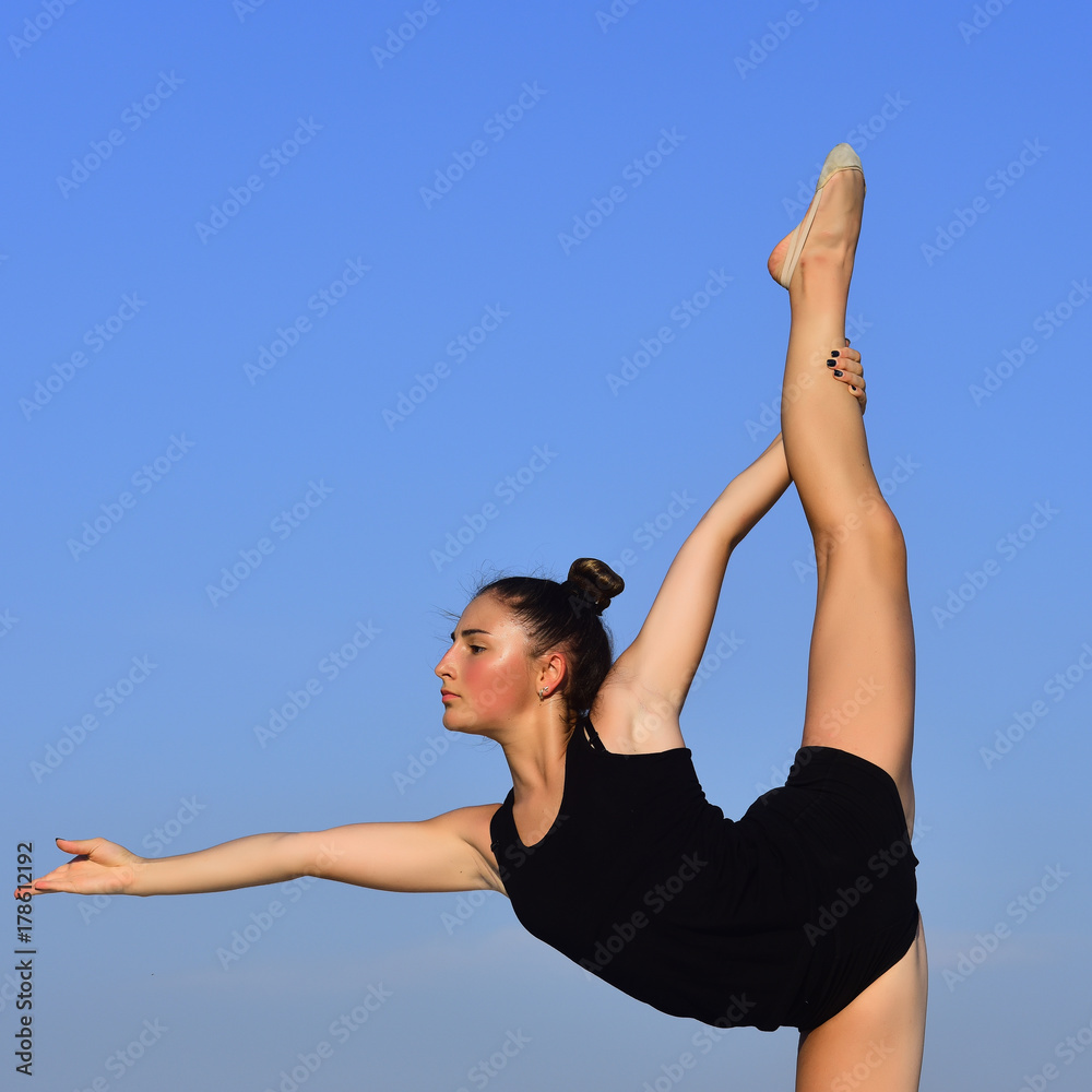 Flexibility in acrobatics and fitness health. Flexibility in acrobatics and fitness health.