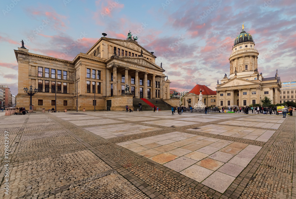 Obraz premium Gendarmenmarkt square with Berlin Concert Hall and German Cathedral