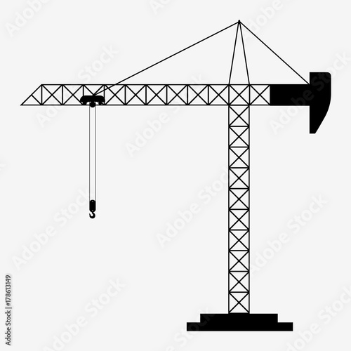 Building construction crane icon