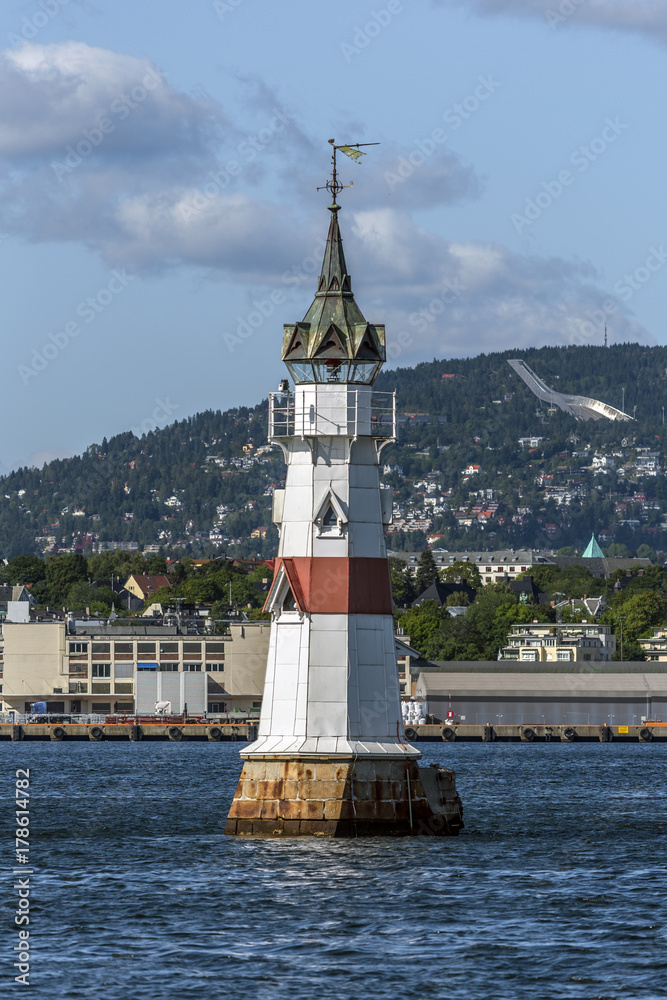 Lighthouse in Oslofjord, Norway