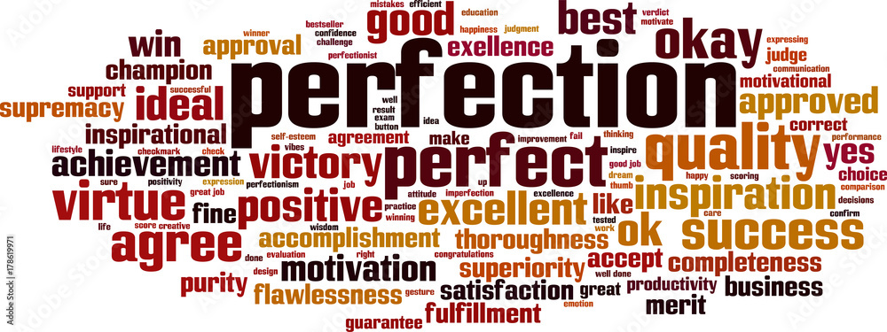 Perfection word cloud