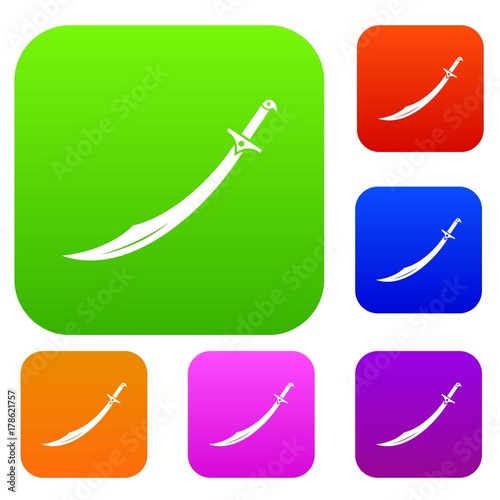 Scimitar sword set color collection