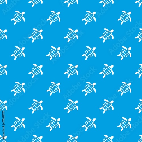 Turtle pattern seamless blue
