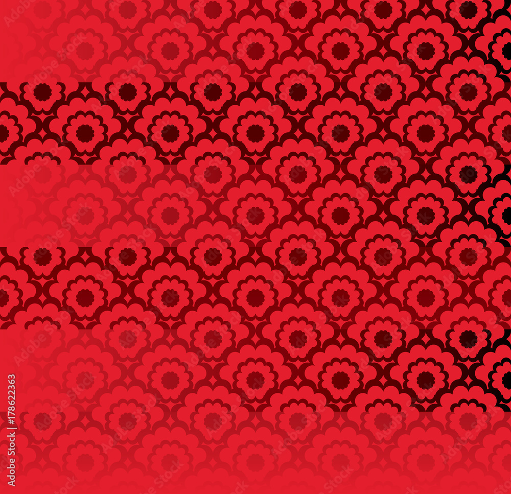 Red pattern with stylized ornament in oriental style. Background image. Red pattern with stylized ornament in oriental style. Background image.