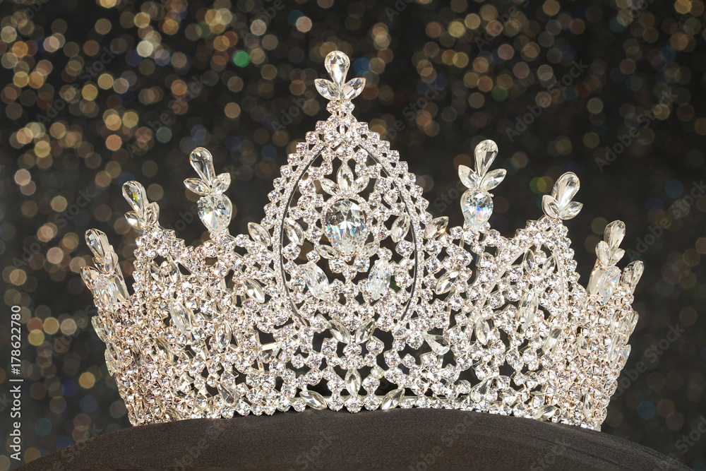 Diamon Silver Crown for Miss Pageant Beauty Contest, Crystal Tiara ...