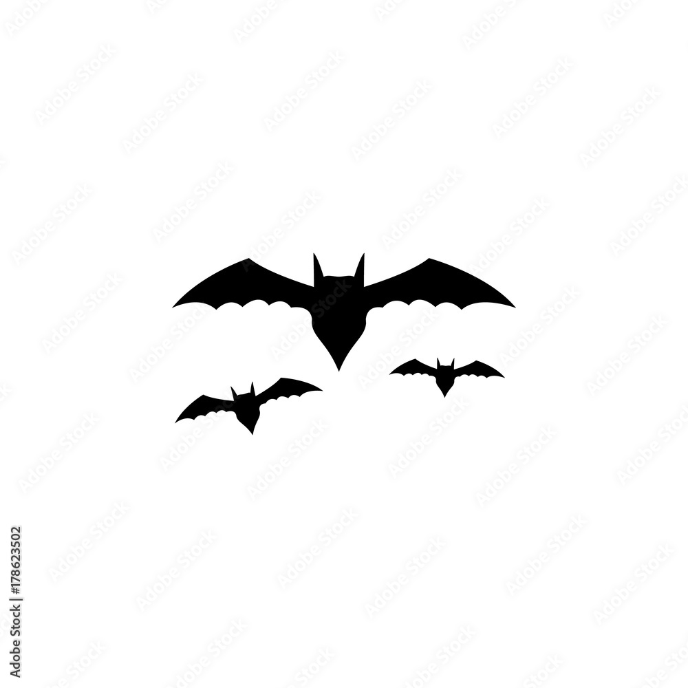 Fototapeta premium silhouettes of bats icon