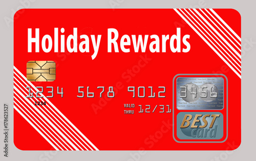 Holiday rewards and perks on your credit card. photo