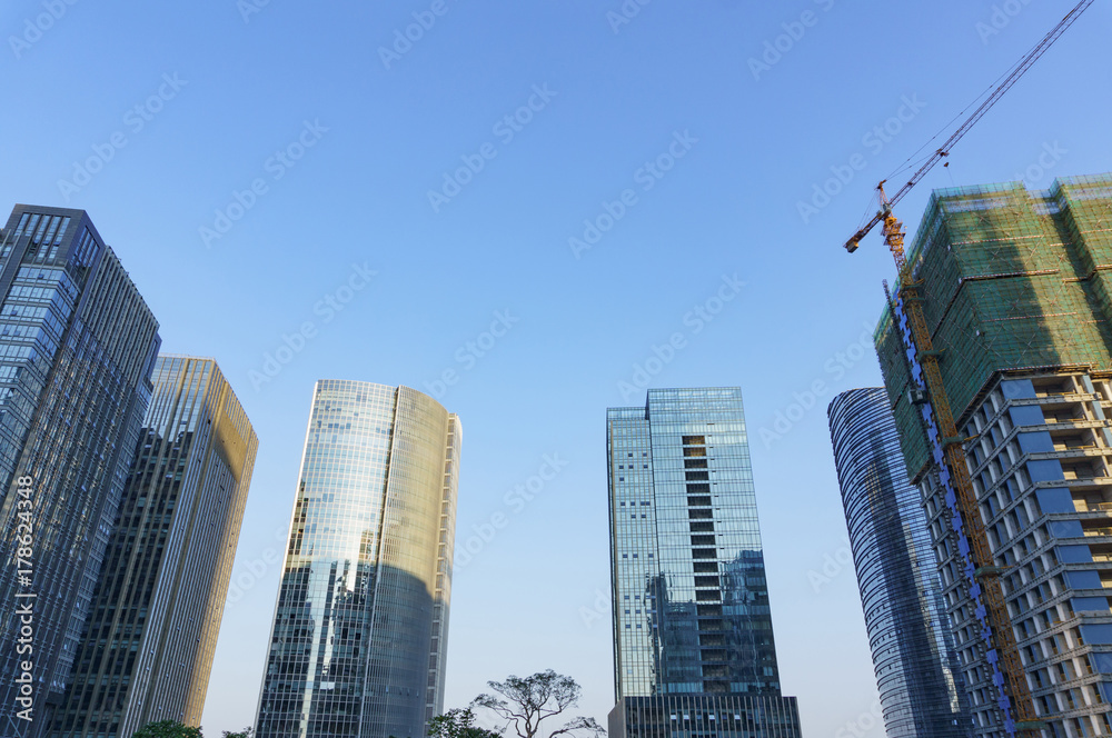 Naklejka premium Construction Site, Common Modern Building