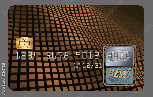 Blank credit card. You add lettering of credit card, debit card, etc.