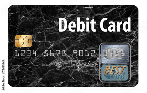 Wallpaper Mural Debit card isolated on a white background Torontodigital.ca