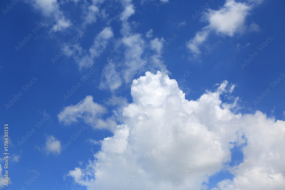 Cloud on the blue sky background. Cloud on the blue sky background.
