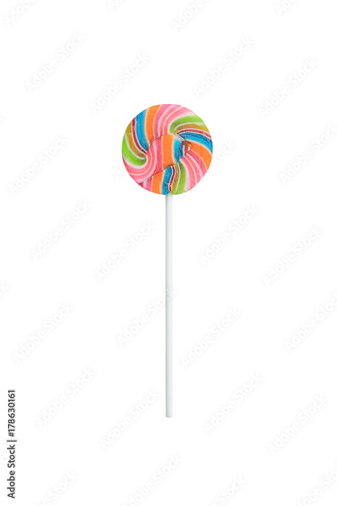 Swirl lollipop isolated on white background. Swirl lollipop isolated on white background.