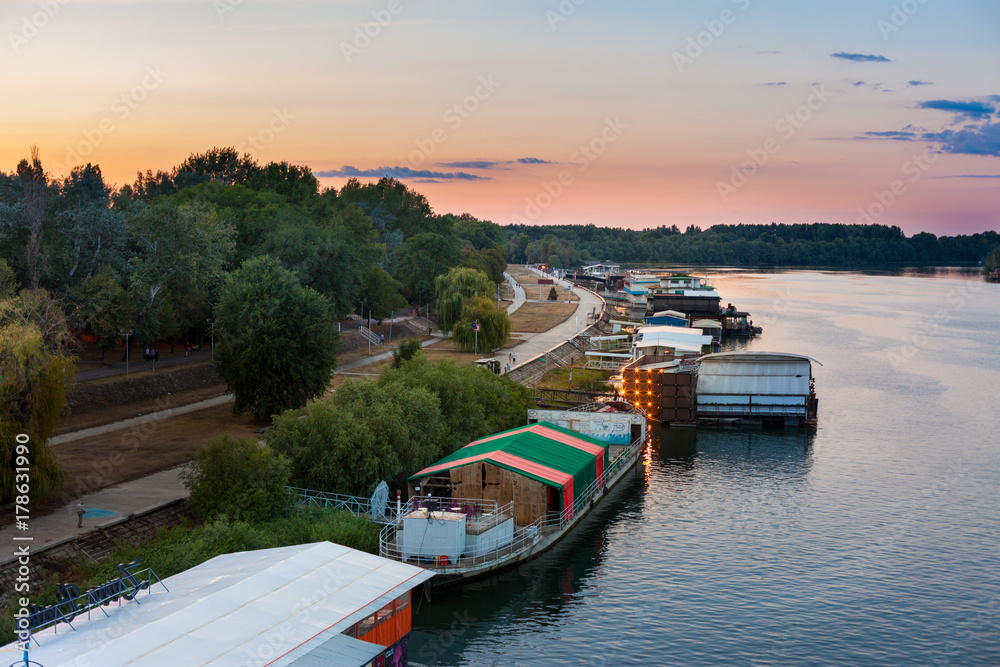 Party barges (splavs), Sava river, Belgrade
