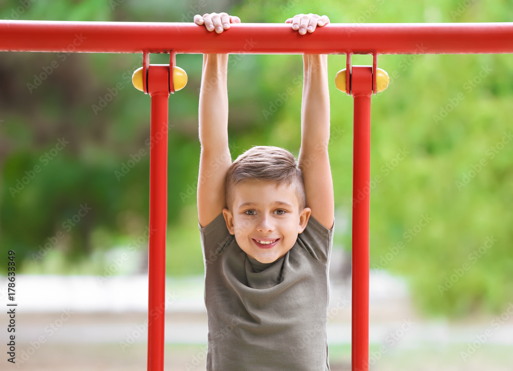 Fototapeta premium Cute boy on playground
