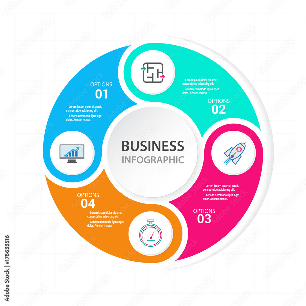 Modern infographics process with connected , icons and text for 4 steps. Modern infographics process with connected , icons and text for 4 steps.