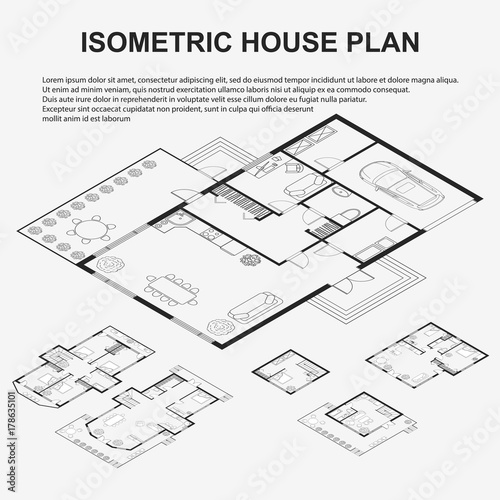 Isometric architectural plans