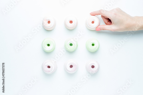 Sweets on a white background