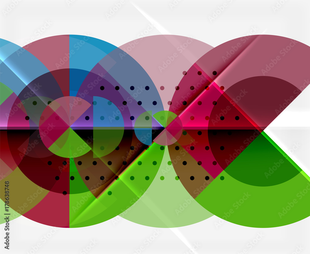 Circle elements on black background Circle elements on black background
