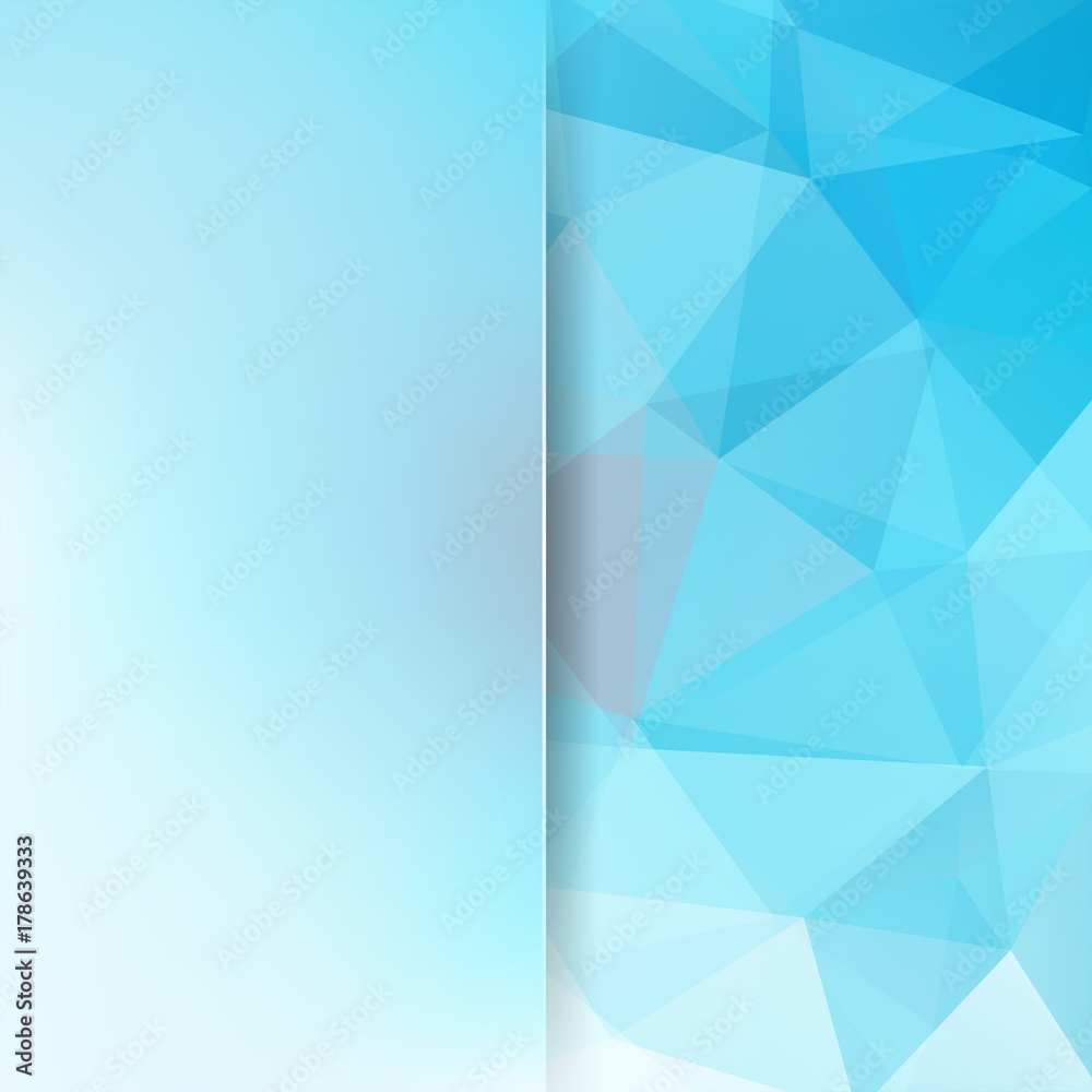 Abstract geometric style light blue background. Blur background with glass.  Vector illustration Stock Vector | Adobe Stock