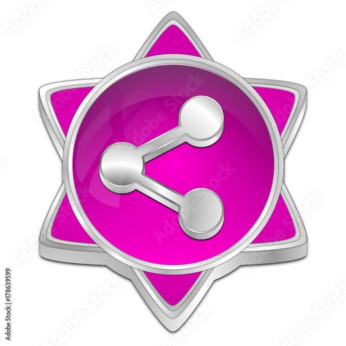 Share Button - 3D illustration