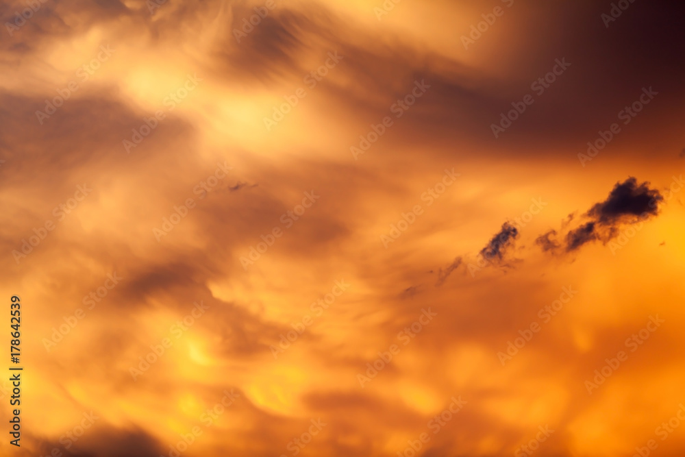 Tropical Storm Cloud Sunset Detail