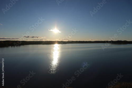 Sunset on the lake  Zarasai  Lithuania