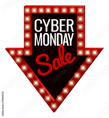Cyber Monday Sale Arrow Sign